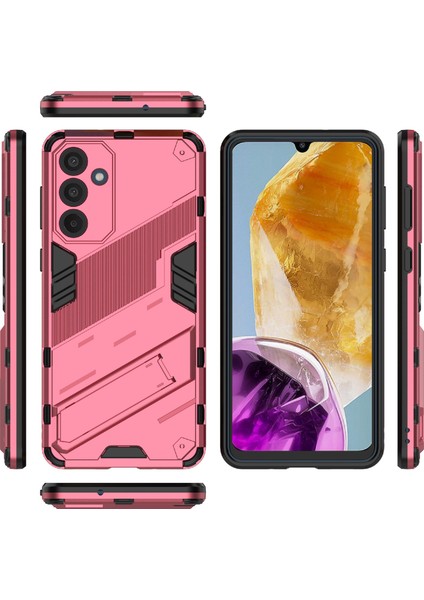 Samsung Galaxy M55 5g Kılıf Kickstand Koruyucu Pc+Tpu Telefon Kapağı-Gül (Yurt Dışından)