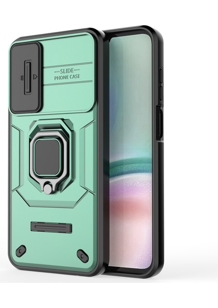 Samsung Galaxy A15 4G/A15 5g Koruyucu Kılıf Slayt Lens Kapağı Pc+Tpu Telefon Kabuk-Yeşil (Yurt Dışından)