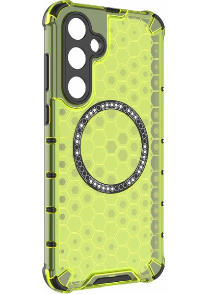 Samsung Galaxy A55 5g Kılıf Petek Isı Dağılımı Tpu+Pc Manyetik Telefon Kapağı-Yeşil (Yurt Dışından) fırsatları