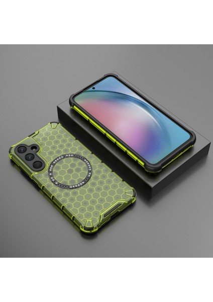 Samsung Galaxy A55 5g Kılıf Petek Isı Dağılımı Tpu+Pc Manyetik Telefon Kapağı-Yeşil (Yurt Dışından) indirimleri