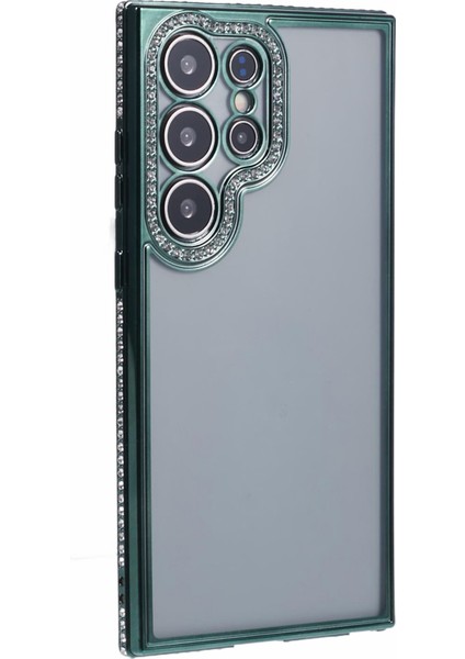 Samsung Galaxy S22 Ultra 5g Kılıf Bling Rhinestones Yumuşak Tpu Telefon Kılıfı-Gece Yarısı Yeşili (Yurt Dışından) fiyatları
