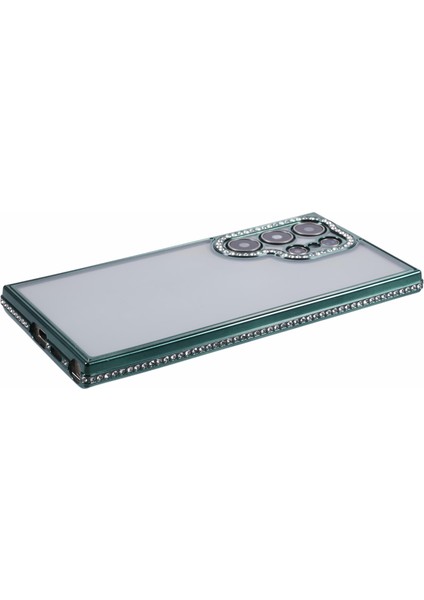 Samsung Galaxy S22 Ultra 5g Kılıf Bling Rhinestones Yumuşak Tpu Telefon Kılıfı-Gece Yarısı Yeşili (Yurt Dışından) fırsatları