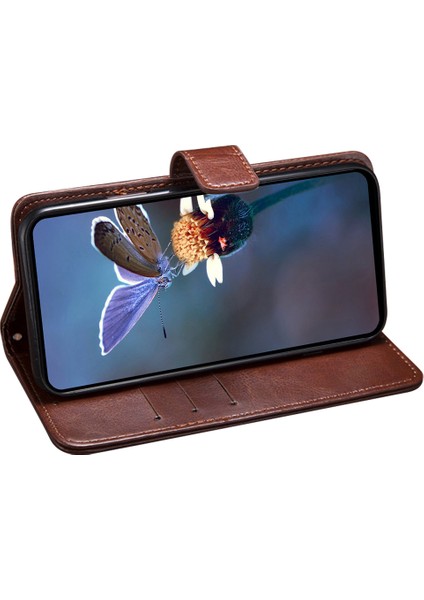 Seashell Digital Samsung Galaxy M55 5g Kılıf Crazy Horse Doku Pu Deri Telefon Kapak Kart Tutucu Stand-Koyu Mavi (Yurt Dışından)