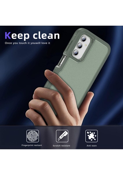Samsung Galaxy A14 5g/4g Kılıf Anti-Damla Tpu+Pc Telefon Arka Kapak-Gri Yeşil (Yurt Dışından)