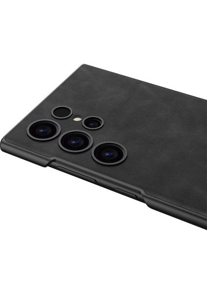 Samsung Galaxy S24 Ultra Mat Kılıf Için Kickstand Sert Pc Ince Telefon Kılıfları -Gri (Yurt Dışından)