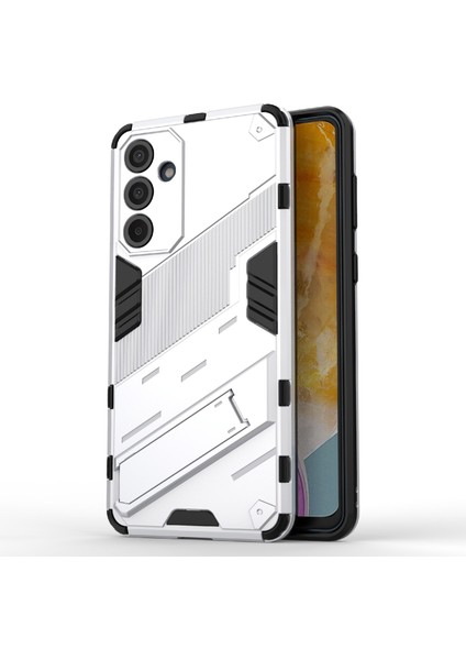 Samsung Galaxy M55 5g Kılıf Kickstand Koruyucu Pc+Tpu Telefon Kapağı-Beyaz (Yurt Dışından)
