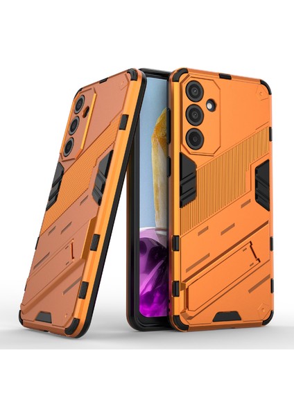 Samsung Galaxy M55 5g Kılıf Kickstand Koruyucu Pc+Tpu Telefon Kapağı-Turuncu (Yurt Dışından)