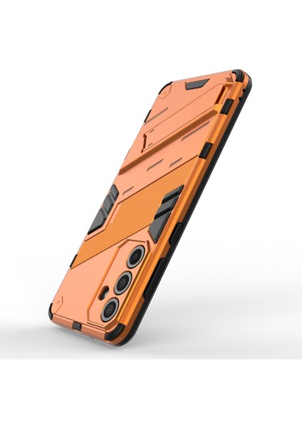 Samsung Galaxy M55 5g Kılıf Kickstand Koruyucu Pc+Tpu Telefon Kapağı-Turuncu (Yurt Dışından)