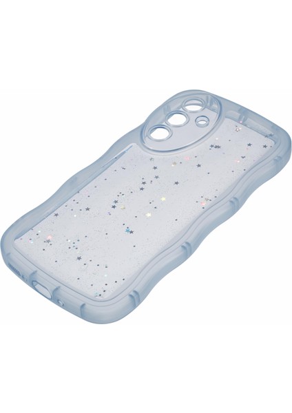 Samsung Galaxy A54 5g Tpu Kılıf Çizilmez Epoksi Dalgalı Kenar Arka Telefon Kapağı-Şeffaf Mavi (Yurt Dışından) fırsatları