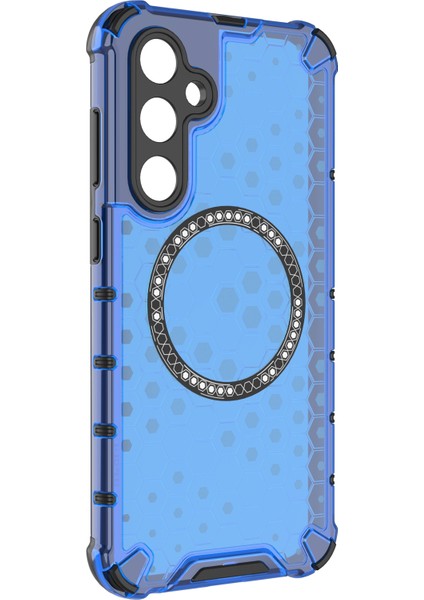 Samsung Galaxy S23 Fe Kılıf Petek Manyetik Halka Tpu+Pc Telefon Kapağı-Mavi (Yurt Dışından) modelleri