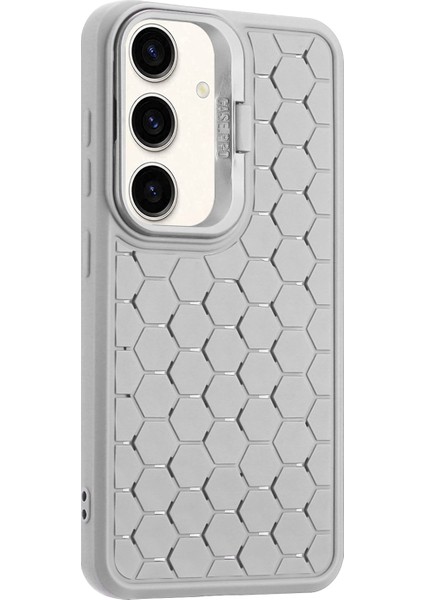 Samsung Galaxy A24 4G(162,1 x 77,6 x 8,3mm) Kılıf Isı Dağılımı Kickstand Telefon Tpu Kapak-Gri (Yurt Dışından)