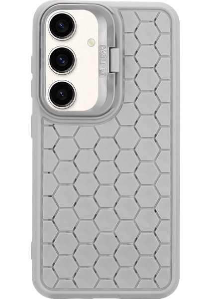 Samsung Galaxy A24 4G(162,1 x 77,6 x 8,3mm) Kılıf Isı Dağılımı Kickstand Telefon Tpu Kapak-Gri (Yurt Dışından)