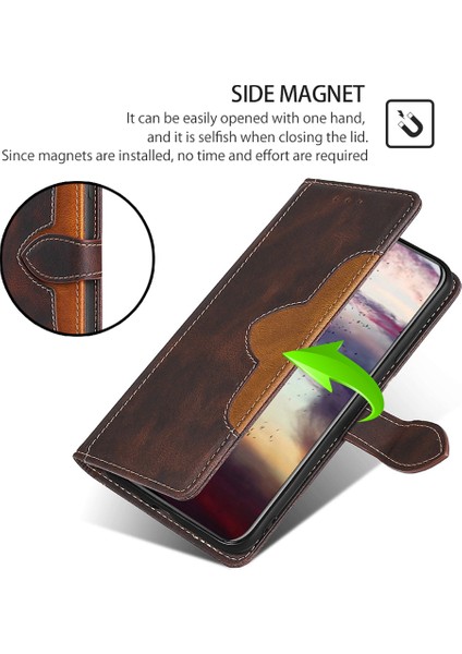 Samsung Galaxy M55 5g Cüzdan Kılıf Deri Telefon Kapağı Mobil Aksesuarları Tedarikçisi-Kahverengi (Yurt Dışından)