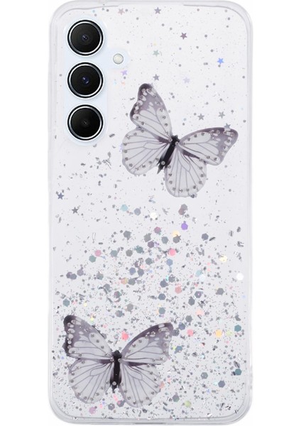 Samsung Galaxy A55 5g Kılıf Desenli Tpu+Pvc Telefon Kapağı-Beyaz (Yurt Dışından)