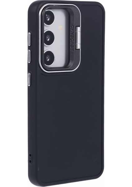 Samsung Galaxy S22+5G Kılıf Lensli Silikon Telefon Kılıfı Kickstand-Siyah (Yurt Dışından) modelleri