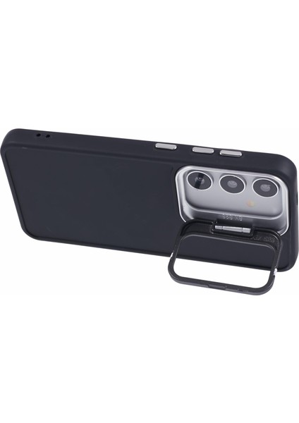 Samsung Galaxy S22+5G Kılıf Lensli Silikon Telefon Kılıfı Kickstand-Siyah (Yurt Dışından) fırsatları