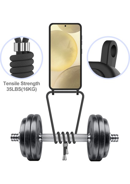 Samsung Galaxy S24+ Kılıf Kart Tutuculu Silikon Telefon Kılıfı - Siyah (Yurt Dışından) fırsatları