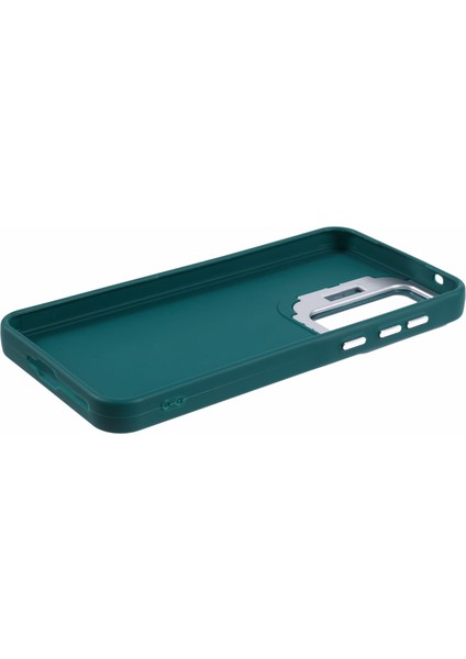 Samsung Galaxy A24 4G(162,1 x 77,6 x 8,3mm) Kılıf Silikon Telefon Kapağı Dahili Kickstand-Ordu Yeşili (Yurt Dışından)