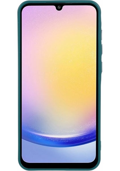 Samsung Galaxy A24 4G(162,1 x 77,6 x 8,3mm) Kılıf Silikon Telefon Kapağı Dahili Kickstand-Ordu Yeşili (Yurt Dışından)