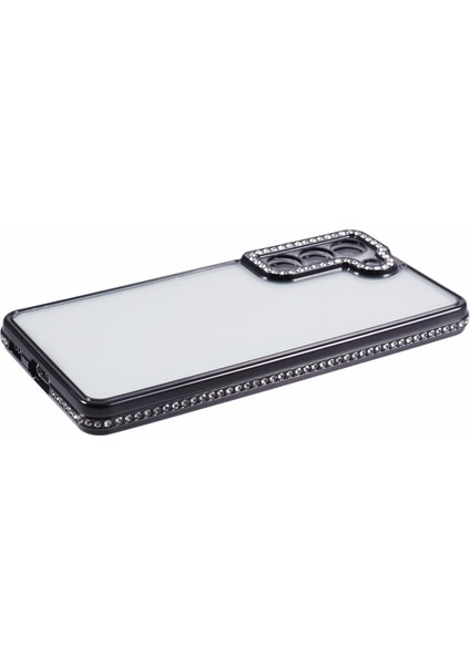 Samsung Galaxy S22 5g Kılıf Için Tpu Düşme Koruması Bling Rhinestones Dekor Telefon Kabuk-Siyah (Yurt Dışından) indirimleri