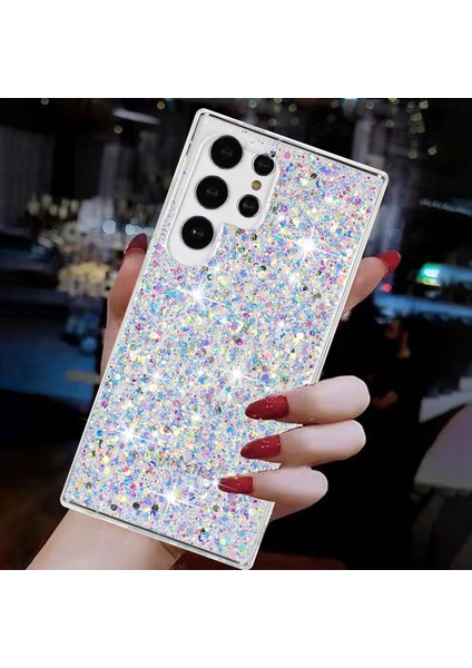 Samsung Galaxy S24 Ultra Darbeye Dayanıklı Kapak Sparkle Epoksi Tpu Telefon Kılıfı-Beyaz (Yurt Dışından) fırsatları