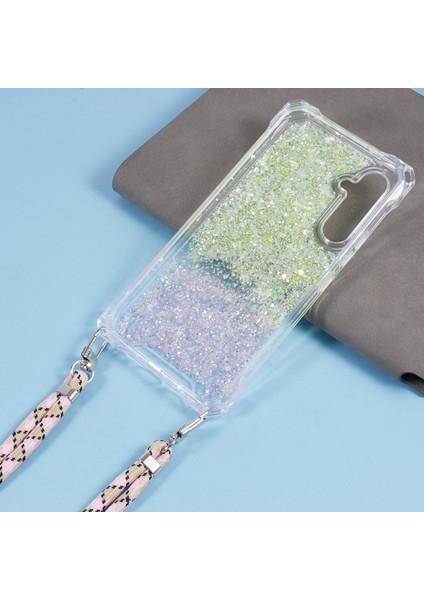 Samsung Galaxy A34 5g Kapak Degrade Tpu+Akrilik Askılı Cep Telefonu Kılıfı-Sarı+Pembe (Yurt Dışından) fiyatları