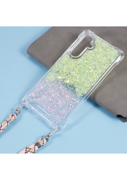 Samsung Galaxy A34 5g Kapak Degrade Tpu+Akrilik Askılı Cep Telefonu Kılıfı-Sarı+Pembe (Yurt Dışından) modelleri