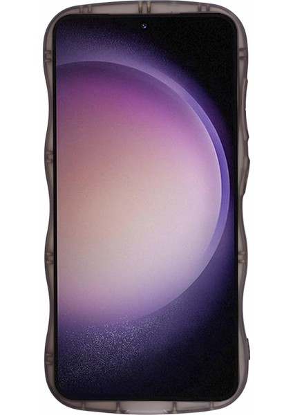 Samsung Galaxy S23 Tpu Kılıf Dalgalı Kenar Epoksi Düşme Önleyici Telefon Kapağı-Şeffaf Siyah (Yurt Dışından) fiyatları