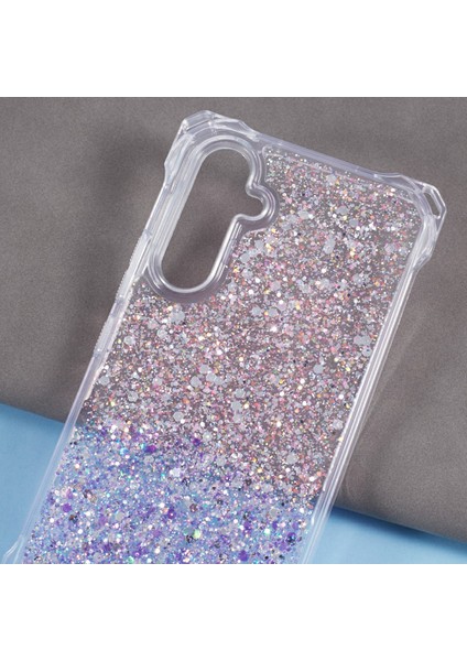 Samsung Galaxy A55 5g Kapak Kalınlaşmak 4 Köşe Tpu+Akrilik Degrade Telefon Kılıfı Uzun Askı-Pembe+Mor Için (Yurt Dışından)