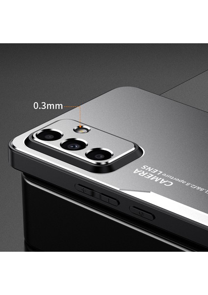 Samsung Galaxy M55 5g Kılıf Alüminyum Alaşımlı+Pc+Tpu Askeri Düşmeye Lı Telefon Kapağı-Mavi (Yurt Dışından)