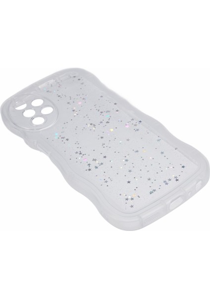 Samsung Galaxy A33 5g Tpu Kılıf Dalgalı Kenar Parıltılı Yıldız Arka Telefon Kapağı-Şeffaf Beyaz (Yurt Dışından) indirimleri