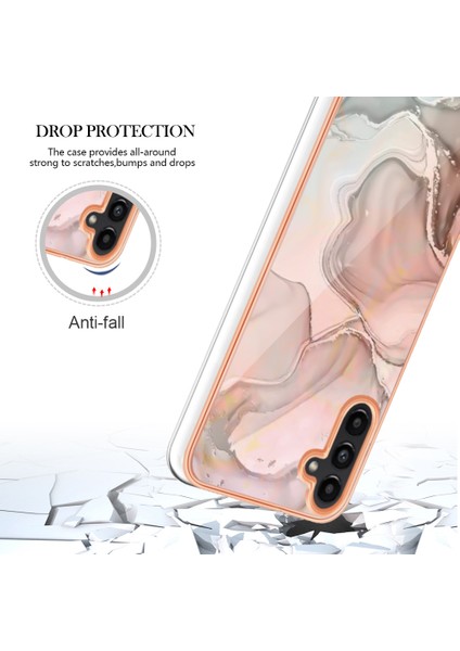 Samsung Galaxy A55 5g Kılıf Tpu Telefon Kapağı Galvanik Çerçeve Tasarımı-Pembe (Yurt Dışından)
