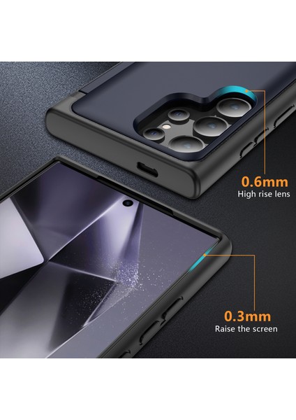 Samsung Galaxy S22 Ultra 5g Kılıf Gizli Kart Yuvalı Tpu+Pc Telefon Kılıfı-Lacivert (Yurt Dışından) fırsatları