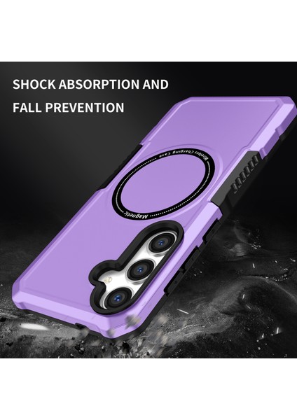 Samsung Galaxy S24+MANYETIK Kılıf Pc+Tpu Çizilmeye Dayanıklı Arka Kapak-Mor Için (Yurt Dışından) fiyatları