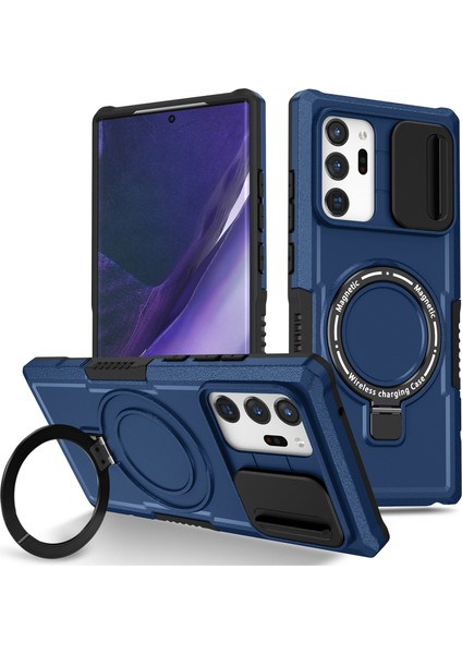 Samsung Galaxy NOTE20 ULTRA/NOTE20 Ultra 5g Kılıf Anti-Damla Pc + Tpu Telefon Kabuğu Magsafe-Sapphire ile Uyumlu (Yurt Dışından)