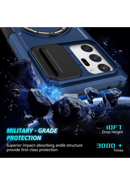 Samsung Galaxy NOTE20 ULTRA/NOTE20 Ultra 5g Kılıf Anti-Damla Pc + Tpu Telefon Kabuğu Magsafe-Sapphire ile Uyumlu (Yurt Dışından)