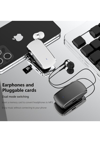 K68 Bluetooth Kulaklık, Tek Kulaklı Kulaklık, Yaka Klipsli, Sürüş ve Binicilik Için Tasarım, Hafıza Kartı Desteği (Yurt Dışından)