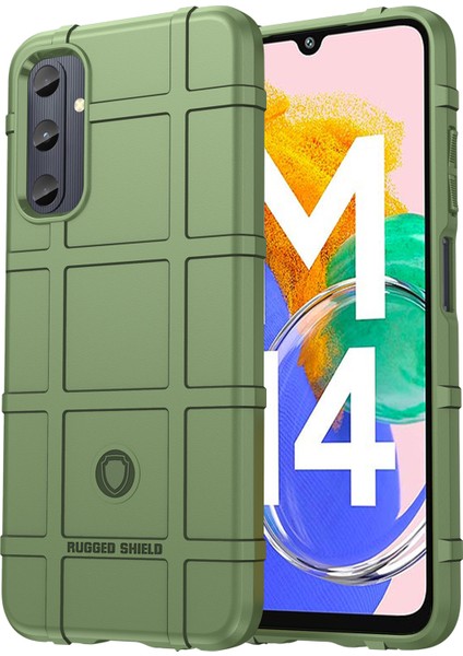 Samsung Galaxy M14 4g Kılıf Kare Izgara Doku Kaymaz Tpu Telefon Kapağı-Yeşil (Yurt Dışından)