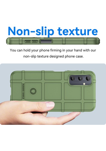 Samsung Galaxy M14 4g Kılıf Kare Izgara Doku Kaymaz Tpu Telefon Kapağı-Yeşil (Yurt Dışından) fiyatları