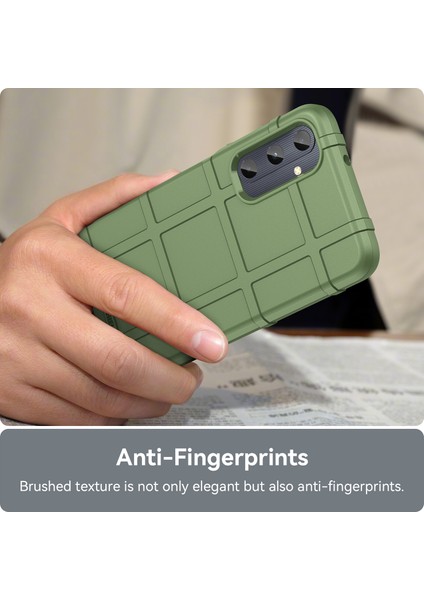 Samsung Galaxy M14 4g Kılıf Kare Izgara Doku Kaymaz Tpu Telefon Kapağı-Yeşil (Yurt Dışından) modelleri