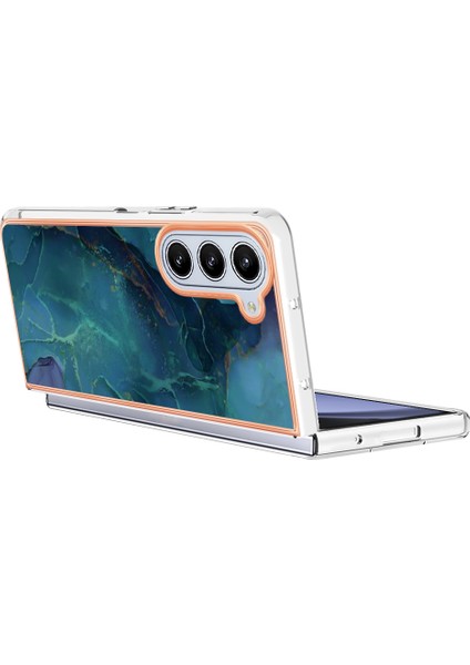 Samsung Galaxy Z Fold5 5g Tpu Kılıf 2.0mm Tpu Mermer Desenli Kapak-Yeşil (Yurt Dışından) modelleri