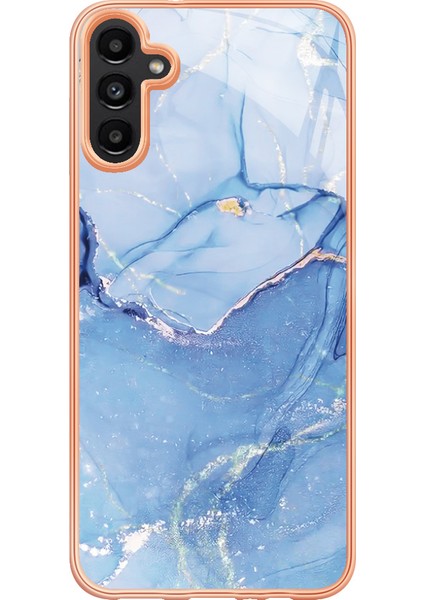 Samsung Galaxy A55 5g Kılıf Tpu Telefon Kapağı Galvanik Çerçeve Tasarımı-Mavi Için (Yurt Dışından)