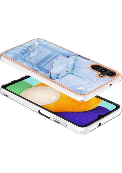 Samsung Galaxy A55 5g Kılıf Tpu Telefon Kapağı Galvanik Çerçeve Tasarımı-Mavi Için (Yurt Dışından)