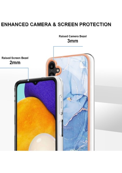 Samsung Galaxy A55 5g Kılıf Tpu Telefon Kapağı Galvanik Çerçeve Tasarımı-Mavi Için (Yurt Dışından)