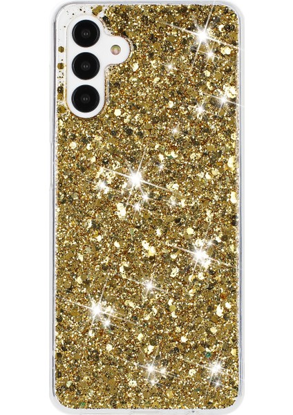 Samsung Galaxy A55 5g Anti-Scratch Telefon Kapağı Epoksi Işıltılı Toz Tpu Telefon Kılıfı-Altın (Yurt Dışından)