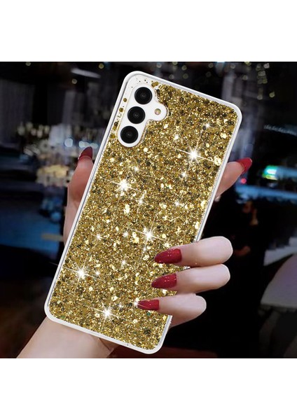 Samsung Galaxy A55 5g Anti-Scratch Telefon Kapağı Epoksi Işıltılı Toz Tpu Telefon Kılıfı-Altın (Yurt Dışından) fırsatları