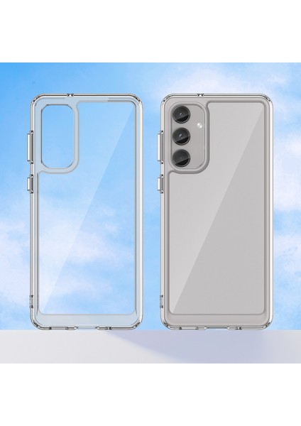 Samsung Galaxy M55 5g Kılıf Tpu Çerçeve Şeffaf Akrilik Koruyucu Telefon Kapağı-Şeffaf (Yurt Dışından)