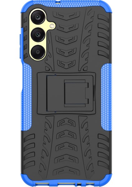 Samsung Galaxy A25 5G(GLOBAL)(161,0 x 76,5 x 8,3mm)Kutu Pc+Tpu 2'si 1 Arada Lastik Dokulu Kapak, Kickstand-Mavi (Yurt Dışından) fiyatları