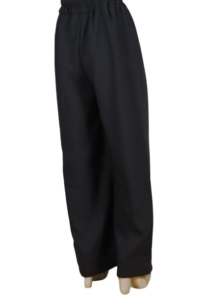 Keten Plazzo Pantolon-Siyah modelleri