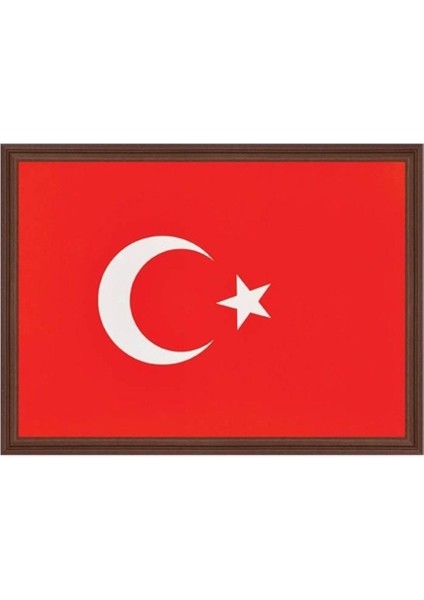 Türk Bayrağı 25X35 Mdf Çerçeveli